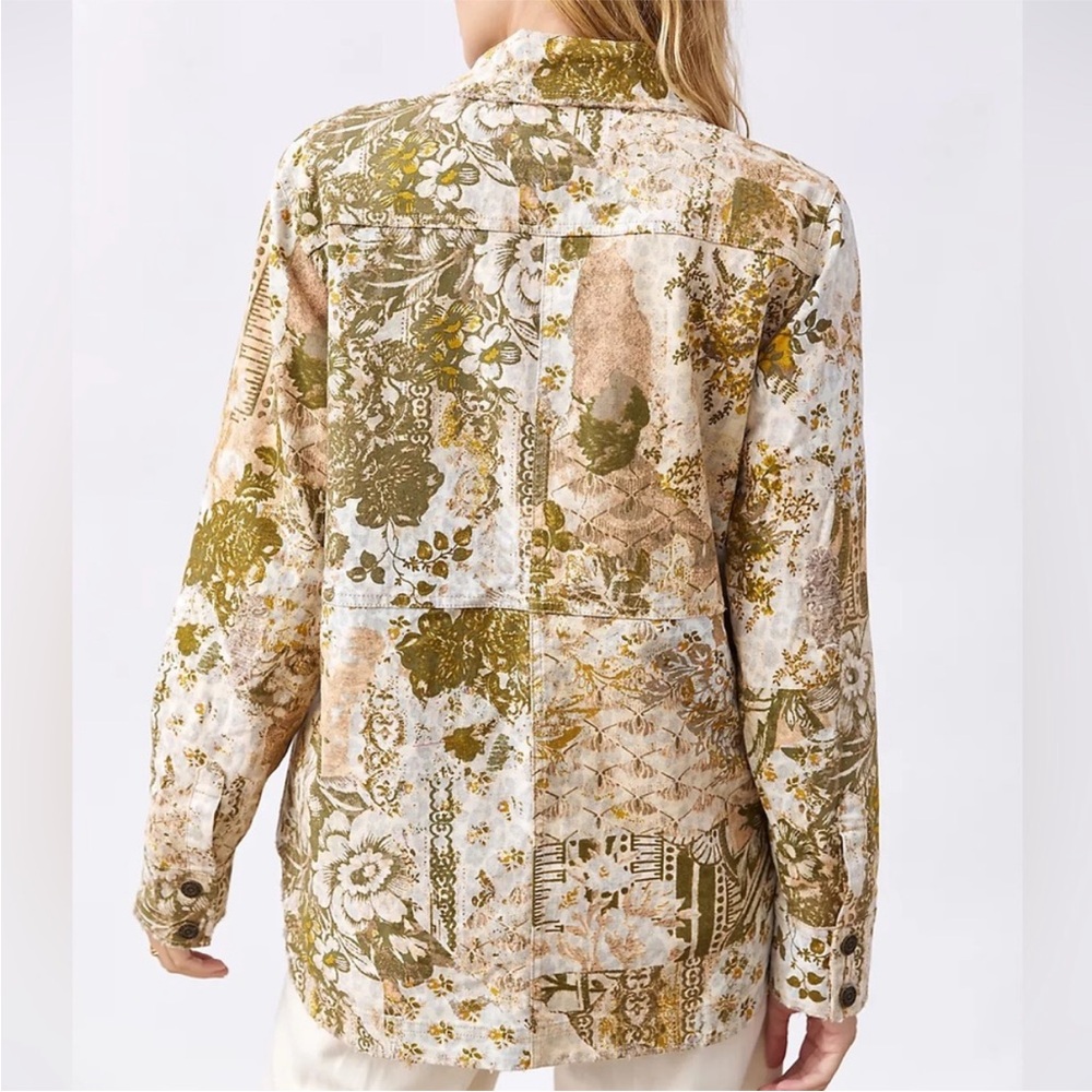 Anthropologie Pilcro Fielder Denim Jacket Shacket Long Sleeve Boxy Button Down S - Picture 2 of 16
